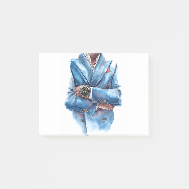 Post-it® Un costume et une montre (Devant)