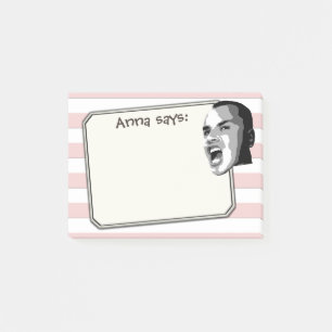 Post-it® Un jeune homme crie sur Pastel Red Stripes n'impor