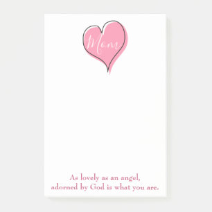 Post-it® Un joli coeur rose maman
