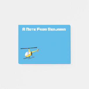 Post-it® Un joli hélicoptère de dessin animé jaune