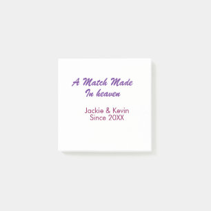 Post-it® Un mariage fait au ciel violet mauve depuis l'anné