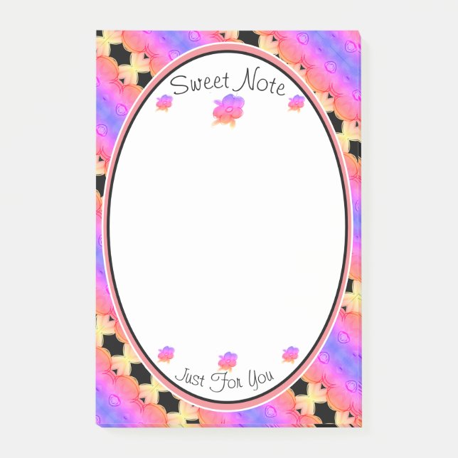 Post-it® Un super doux Fleurs (Devant)
