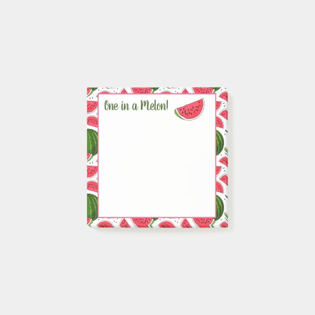 Post-it® Une Fois Dans Un Melon Post-It Notes (Devant)