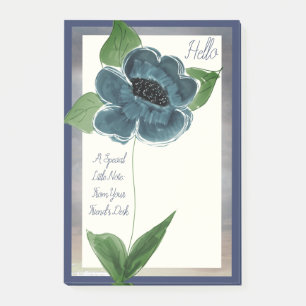 Post-it® Une Grande Note Bleue Gris Fleur D'Un Ami
