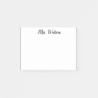 Post-it® une note d'ajouter nom de professeur simple bordur