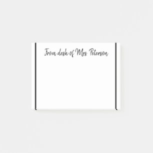 Post-it® une note d'ajouter nom de professeur simple bordur
