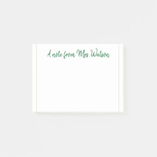 Post-it® une note d'ajouter nom de professeur simple bordur