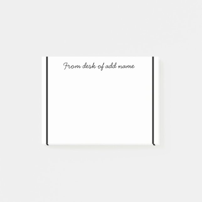 Post-it® une note d'ajouter nom de professeur simple bordur (Devant)