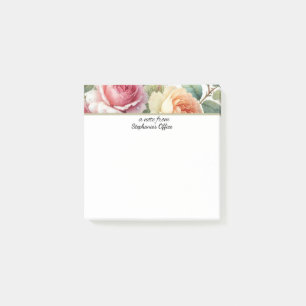 Post-it® Une note de bloc-notes personnalisé de roses de bu