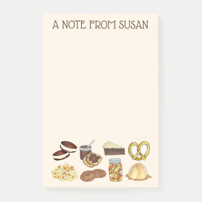 Post-it® Une Note De PA Personnalisée Dutch Amish Food (Devant)