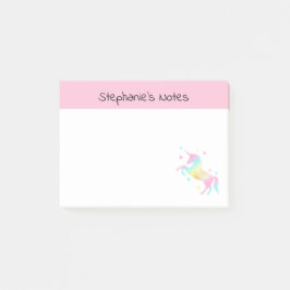 Post-it® Unicorne arc-en-ciel personnalisée