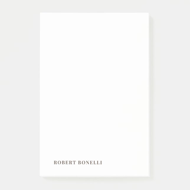 Post-it® Unique Modern Plain Your Name Minimalist (Devant)