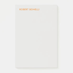 Post-it® Unique Moderne Platine Gris Minimaliste Ajouter un