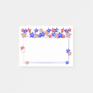 Post-it® USA Independence Day Patriotic Stars American