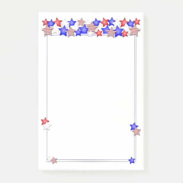 Post-it® USA Independence Day Patriotic Stars American (Devant)