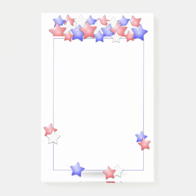 Post-it® USA Independence Day Patriotic Stars American (Devant)