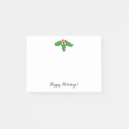 Post-it® Vacances de feuille et de baies de houx de Noël