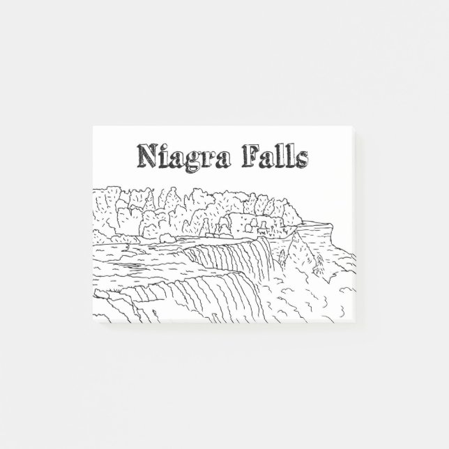 Post-it® Vacances Niagara Falls Dessin Vacances Art Travel (Devant)