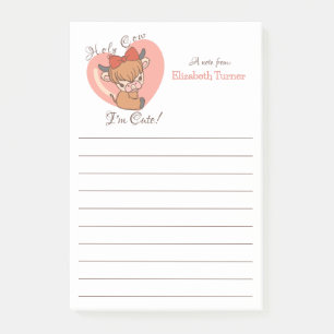 Post-it® Vache sainte Je suis mignonne, Vache sur le coeur,