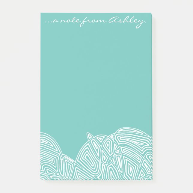 Post-it® Vagues turquoises (Devant)