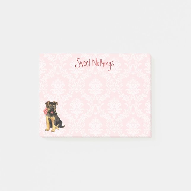Post-it® Valentine s'est levé GSD (Devant)