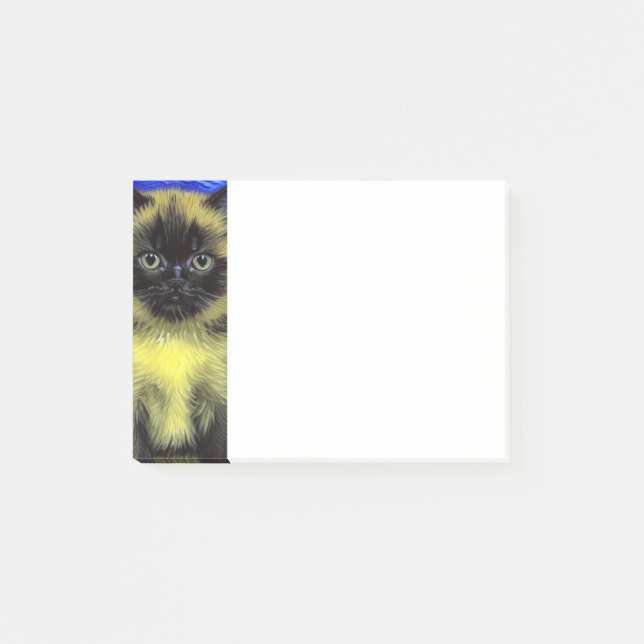Post-it® Van Gogh Starry Nuit Siamese Cat (Devant)