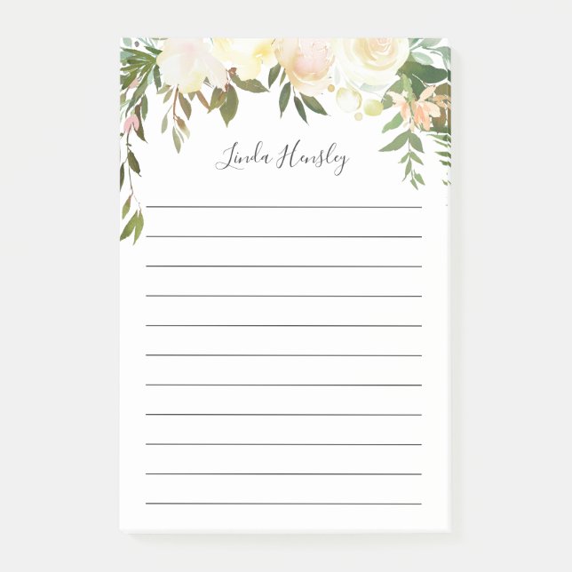 Post-it® Verdure rustique Aquarelle Flore sauvage (Devant)