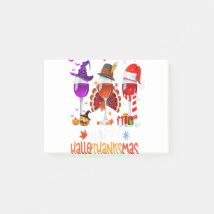 Post-it® Verre à vin Thankgiving Joyeux cadeaux Hallothanks
