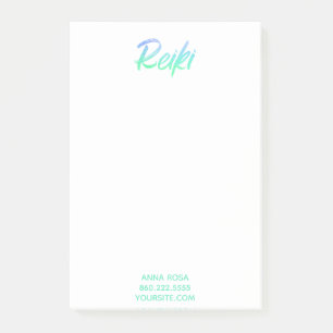 Post-it® Vert bleu iridescent et turquoise de Reiki de *~*