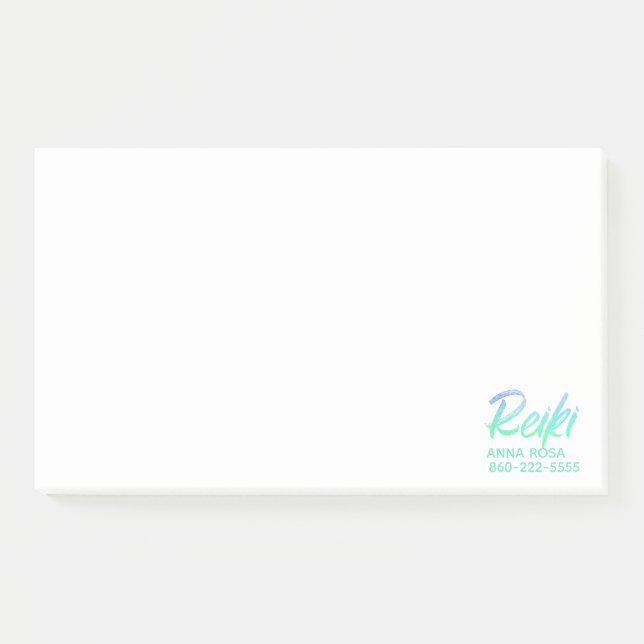Post-it® Vert bleu iridescent et turquoise Reiki de *~* (Devant)