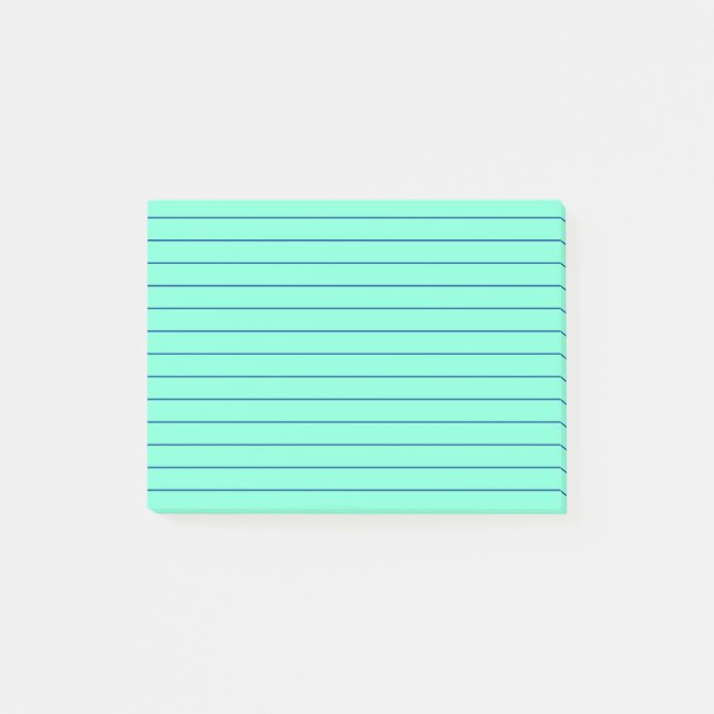 Post-it® Vert-bleu rayé (Devant)