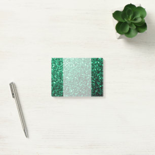 Post-it® Vert émeraude faux paillettes scintillent
