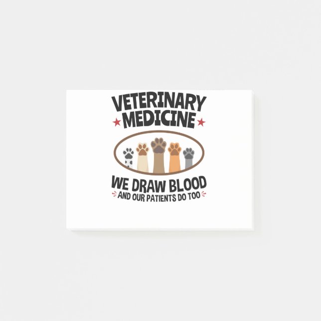 Post-it® Vet Tech Vétérinaire Fundy Dessiner la citation de (Devant)
