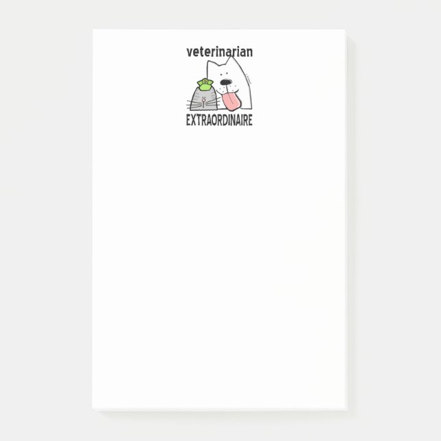 Post-it® Vétérinaire amusant Extraordinaire (Devant)