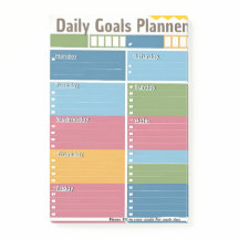 Vibrant Daily Goal Planner Publier les notes