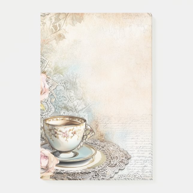Post-it® Victorian Tea Party sticky note (Devant)