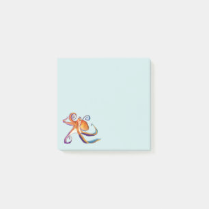 Post-it® vie marine d'octopus aquarelle