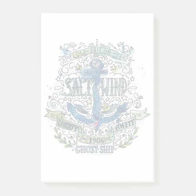 Post-it® Vieille affiche d'Ancre de marin (Devant)