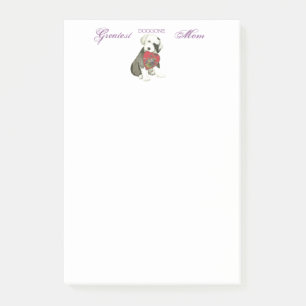 Post-it® Vieux anglais Sheepdog Heart Maman