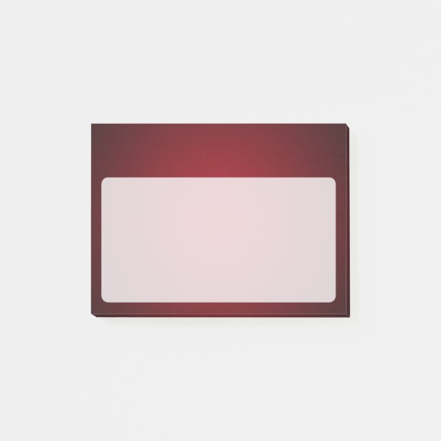 Post-it® Vignette moderne rouge-noir gris (Devant)