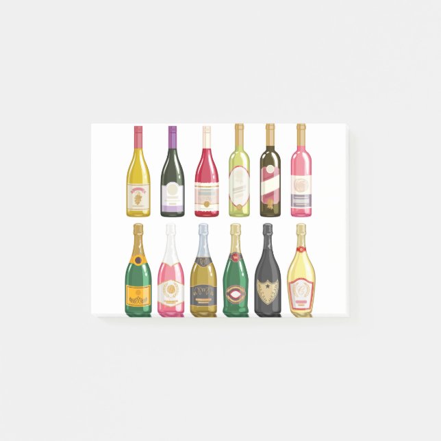 Post-it® Vins et champagne Bouteilles (Devant)
