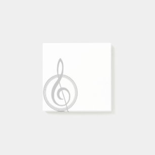 Post-it® Vintage Treble Clef Greyscale Notes
