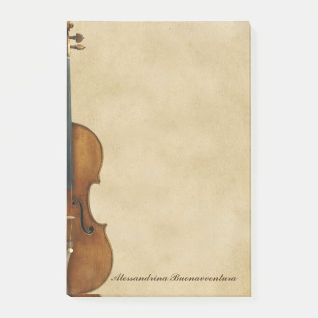 Post-it® Violon sur le nom personnalisable de sembler de (Devant)