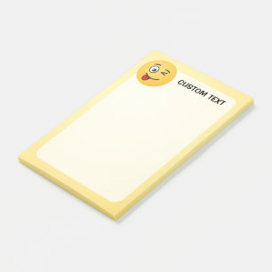Post-it® Visage avec la langue et l'oeil en train d'encroût