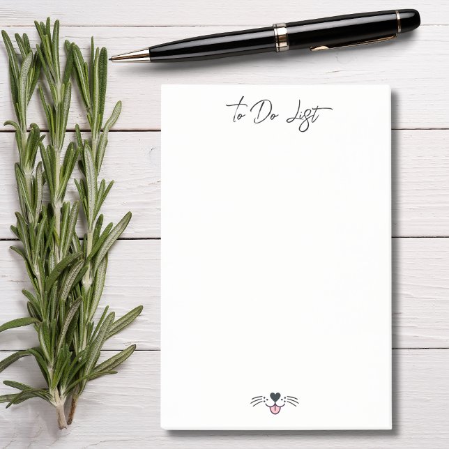 Post-it® Visage de chien mignon et Nom personnalisé, Simple (Créateur téléchargé)