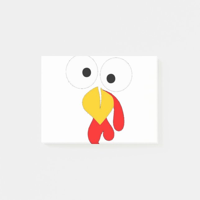 Post-it® Visage de la Turquie - Drôle Thanksgiving (Devant)