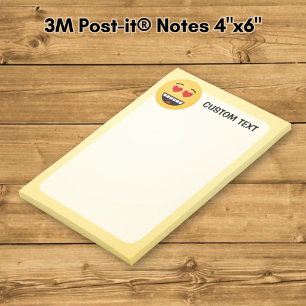 Post-it® Visage souriant aux yeux en forme de cœur