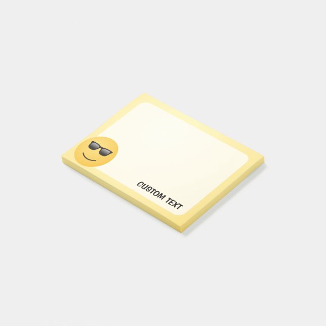 Post-it® Visage souriant avec lunettes de soleil (Incliné)