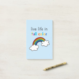Post-it® Vivez la vie en couleurs arc-en-ciel