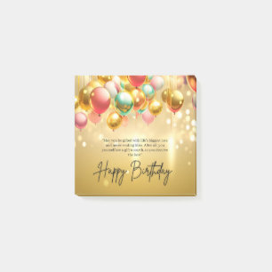 Post-it® Vœux d'anniversaire doré